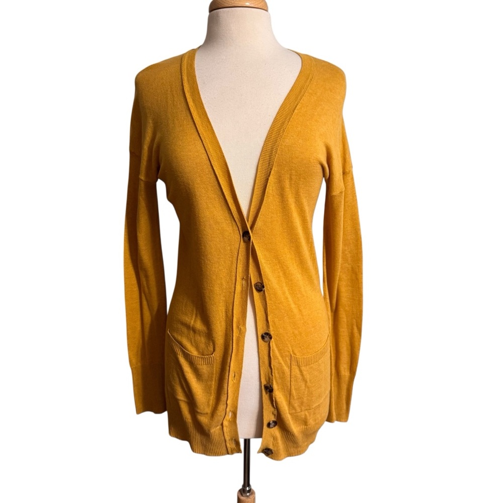 Mossimo Supply Co. Mustard Cardigan Sweater size Small
